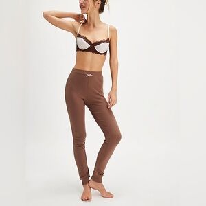 Free People Intimately Something Cute Cozy Cotton Knit Layering Leggings